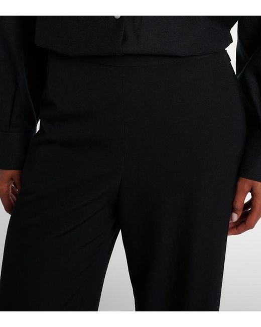 The Row Black Roger Wool Gabardine Pants
