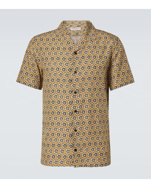 Orlebar Brown Natural Ribbert Bowling Shirt for men