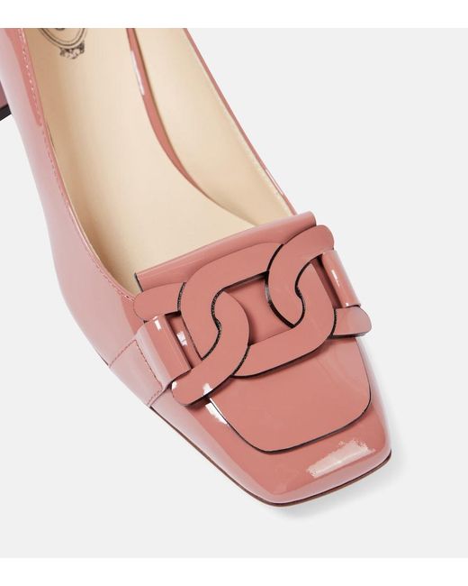 Tod's Pink Patent Leather Pumps