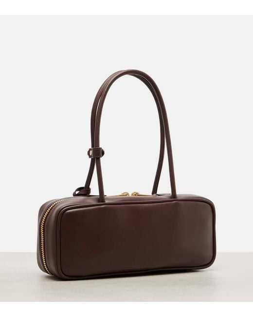 Miu Miu Brown Beau Leather Shoulder Bag