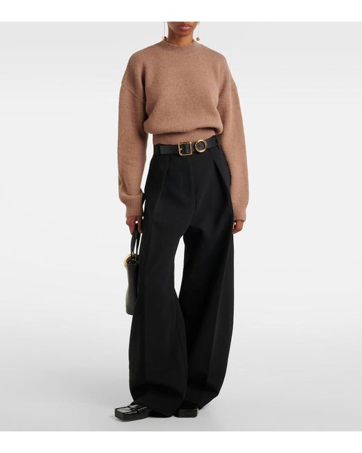Jacquemus Brown Alpaca And Wool-Blend Sweater
