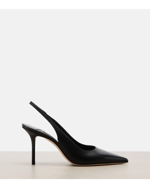 Jimmy Choo Black Love Leather Slingback Pumps