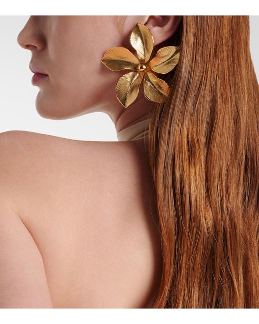 Jennifer Behr White Keala Floral Earrings