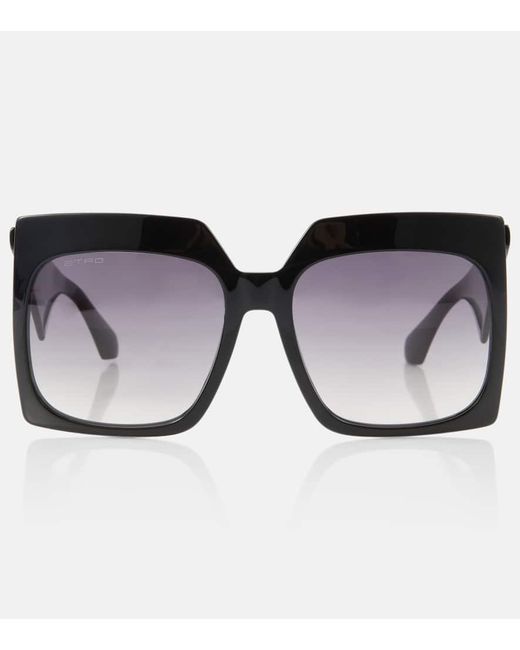 Gafas de sol rectangulares Tailoring Etro de color Black