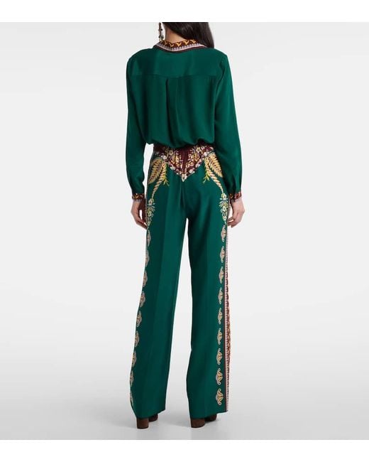 Etro Multicolor Bedrucktes Oversize-Hemd Aus Seide