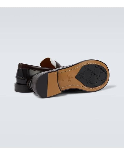 Gucci Black Loafer With Removable Detail, Leather for men