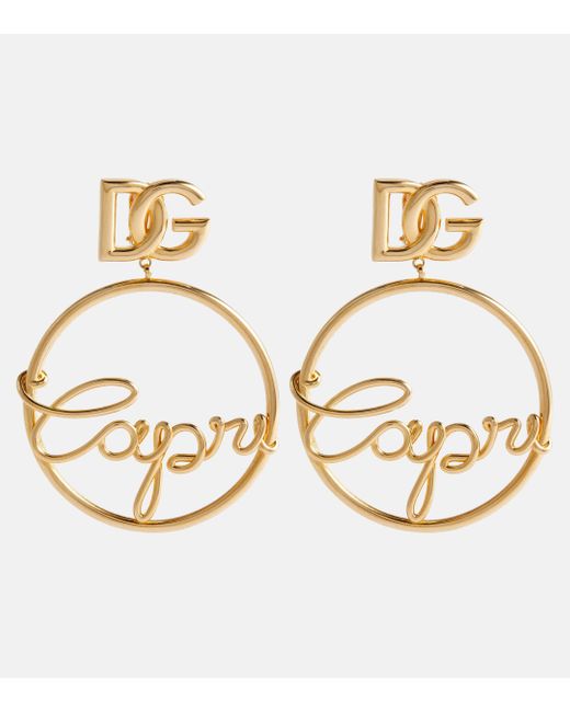 Dolce & Gabbana Metallic Capri Dg Clip-on Earrings