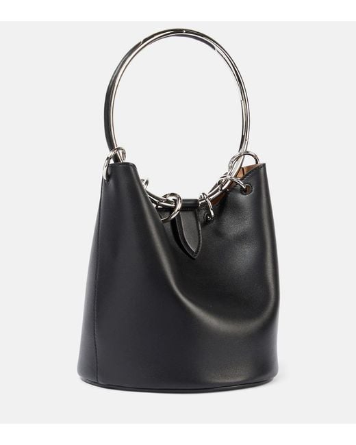 Alaïa Black Ring Medium Leather Bucket Bag