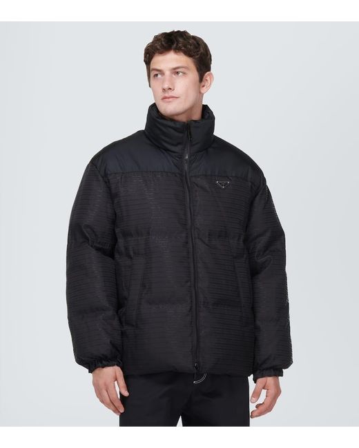 Prada Black Re-Nylon Puffer Coat for men