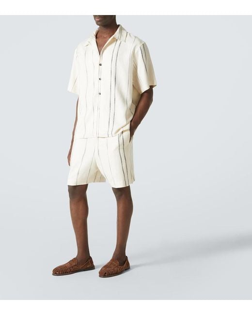 Camicia A Righe di Commas in Natural da Uomo