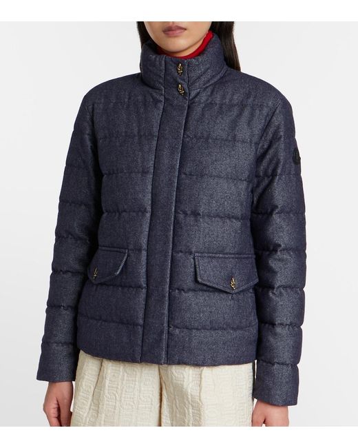 Moncler Blue Bessettez Cotton Down Jacket