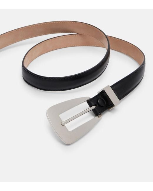Khaite Black Lucca Leather Belt