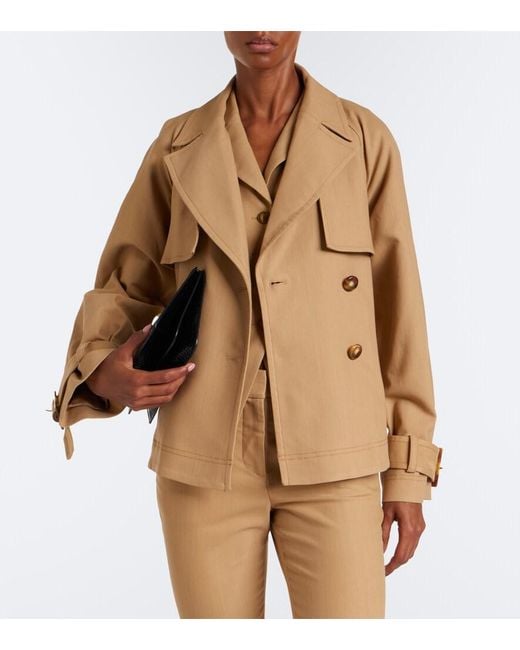 Veronica Beard Natural Lazaro Trench Coat