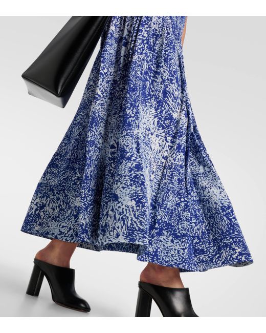 Proenza Schouler Blue Simone Printed Maxi Dress
