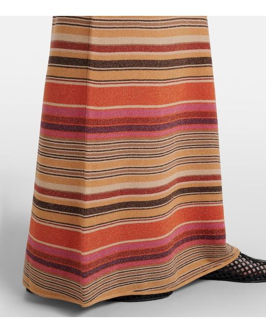 Faithfull The Brand Red Notturna Striped Maxi Dress