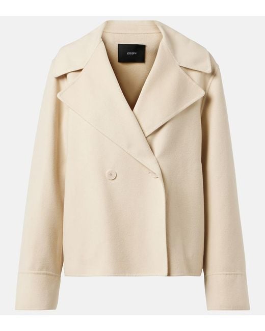 Joseph Natural Rollet Wool And Silk Coat