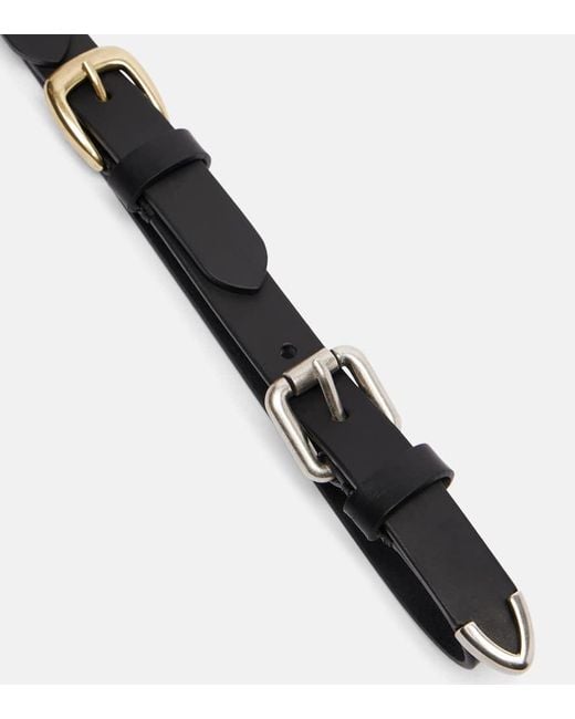 Etro Black Guertel Aus Leder