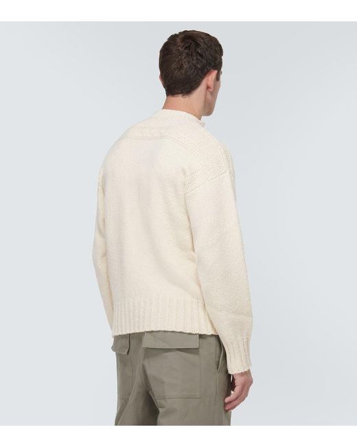 Jil Sander Pullover Aus Wolle Und Seide in Natural für Herren