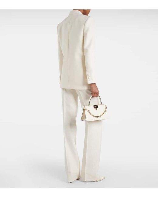 Valentino Natural Blazer Toile Iconographe aus Crepe Couture