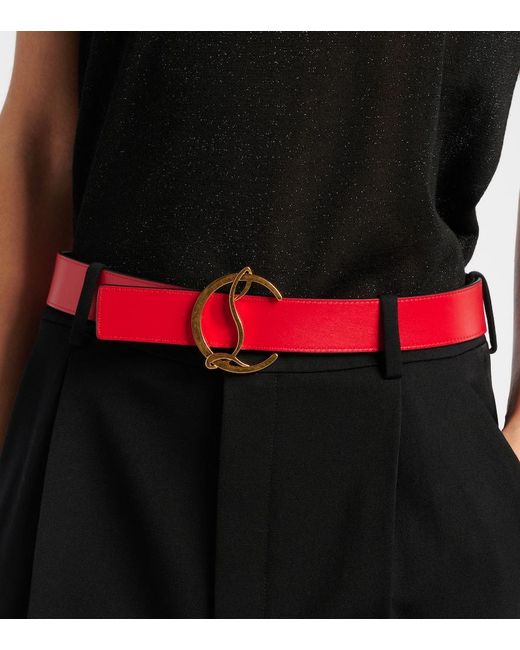 Christian Louboutin Multicolor Cl Logo Reversible Leather Belt