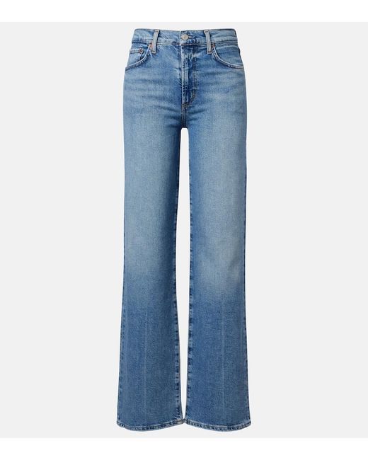 Agolde Blue Harper Straight Jeans