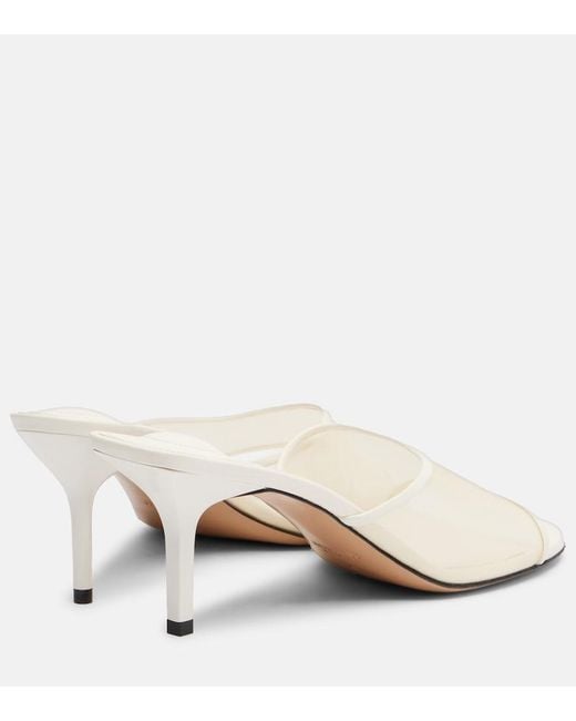 Jacquemus White Leather-Trimmed Canvas Sandals