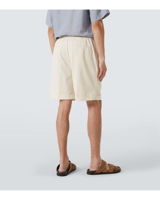 Shorts De Sarga Canali de hombre de color White