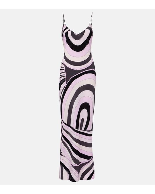 Abito Lungo Iride di Emilio Pucci in White