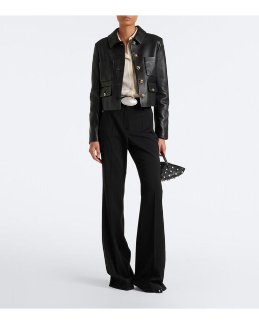 Altuzarra Black Oval Plaque Suede Belt