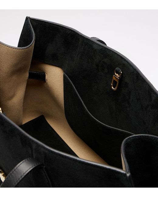 Totême  Black Large Suede Tote Bag