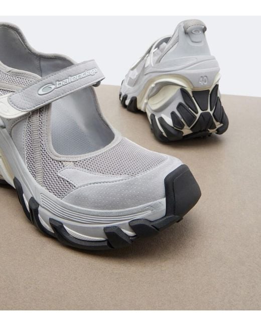 Balenciaga Gray Hydra Wedge Sneakers