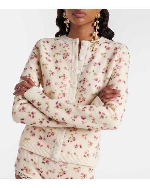 Magda Butrym Natural Wool, Silk, And Cashmere Cardigan