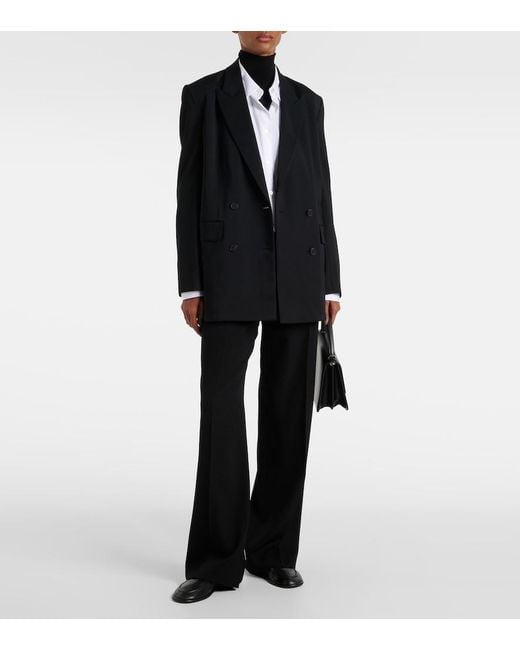 The Row Black Tristana Double-Breasted Blazer