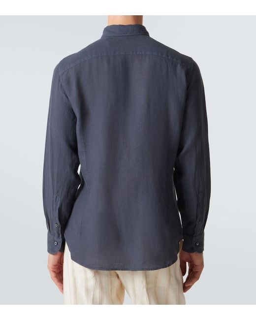 Camicia Nick di Fedeli in Blue da Uomo