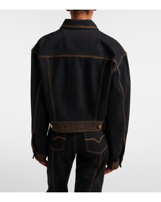 Versace Black Medusa Denim Jacket