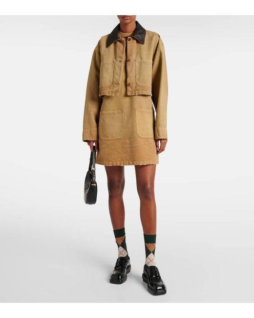 Prada Green Argyle Cotton-Blend Socks