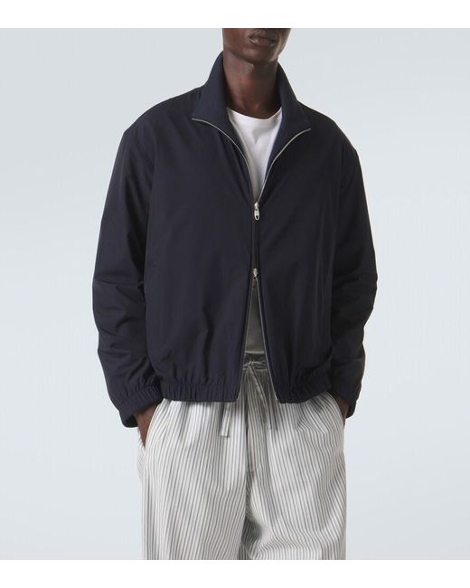 Umit Benan Blue Phil Reversible Silk Jacket for men