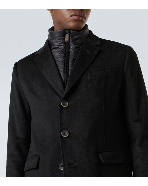 Herno Black Cashmere Coat for men