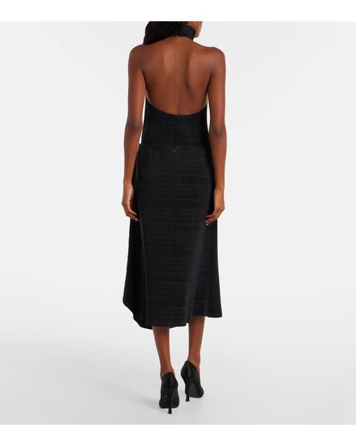 Magda Butrym Black Shirred Turtleneck Top