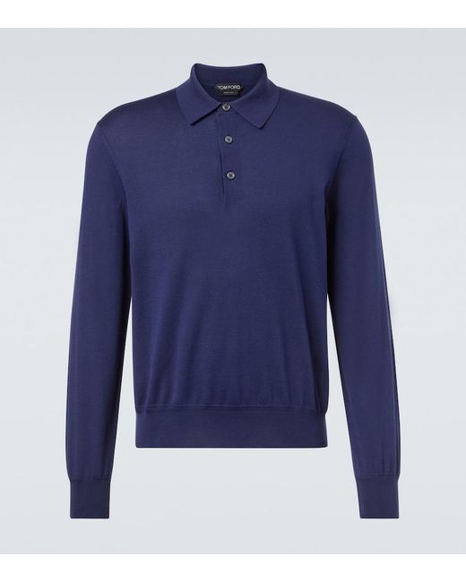 Polo De Algodon Tom Ford de hombre de color Blue