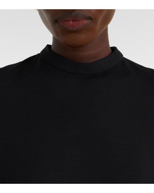 Valentino Black Crepe Couture Bow-Detail Minidress