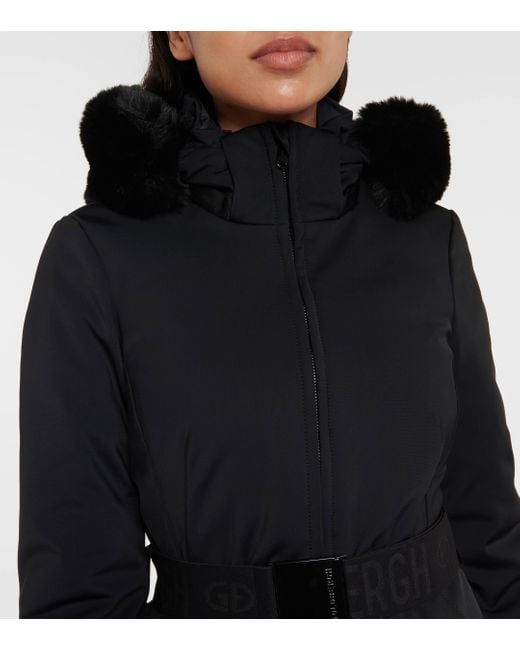 Goldbergh Black Hida Faux Fur-trimmed Ski Jacket