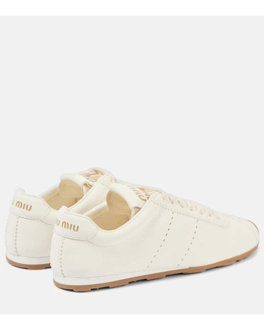Miu Miu White Sneakers Aus Leder