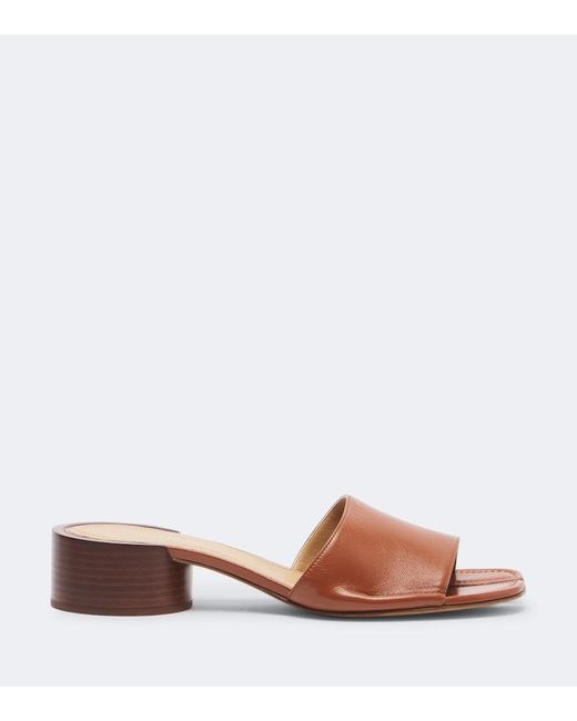Maison Margiela Brown Tabi Leather Mules