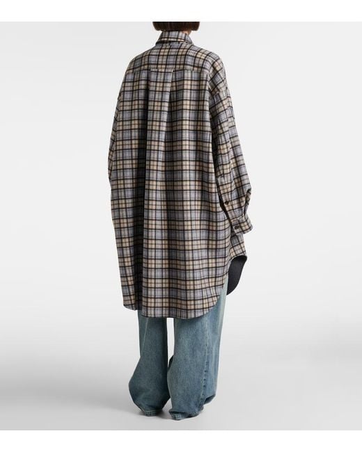 Loewe Gray Reversible Wool And Cashmere Coat