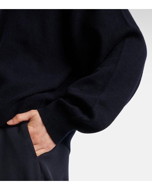 Jardin Des Orangers Blue Wool And Cashmere Polo Sweater