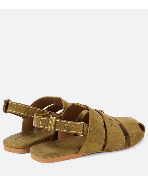 J.W. Anderson Brown Sandalen Aus Leder