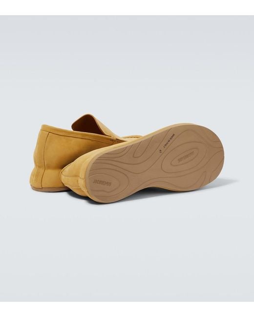 Jacquemus Natural Les Mocasins Bricciola Suede Platform Loafers for men