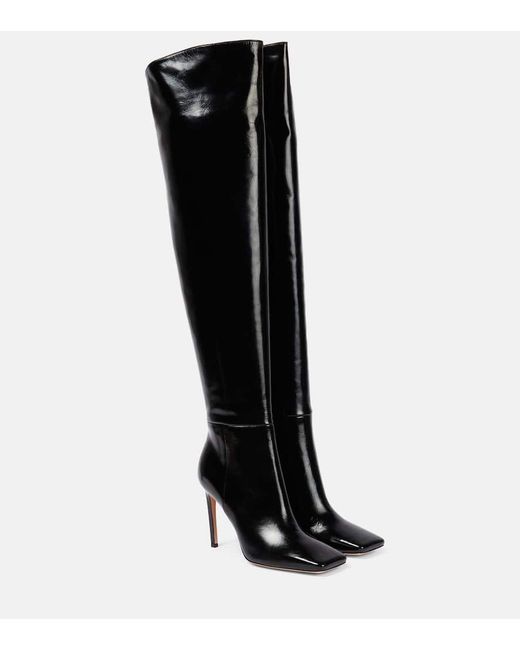 Gianvito Rossi Black Christina Leather Over-the-knee Boots