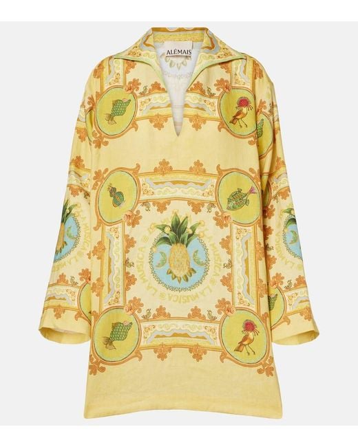 ALÉMAIS Yellow La Musica Linen Tunic